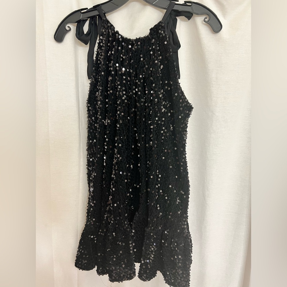 Free People Black Sequin Mini Dress